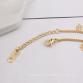 New Arrival Women Cactus Around Clasp 14K Gold Plated Stainless Steel Bracelet Jewelry